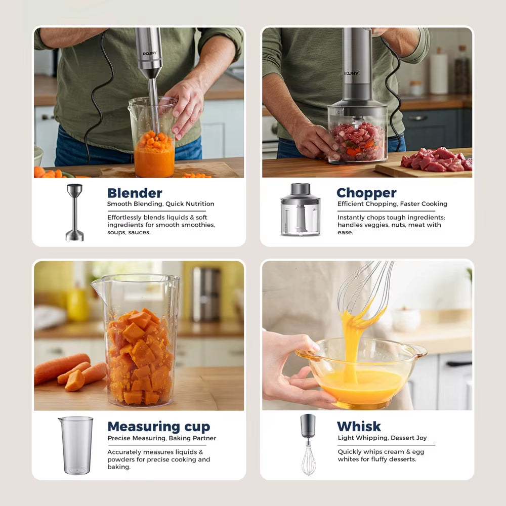 1000W 4-in-1 Power Immersion Blender