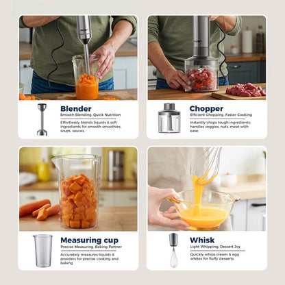 1000W 4-in-1 Power Immersion Blender