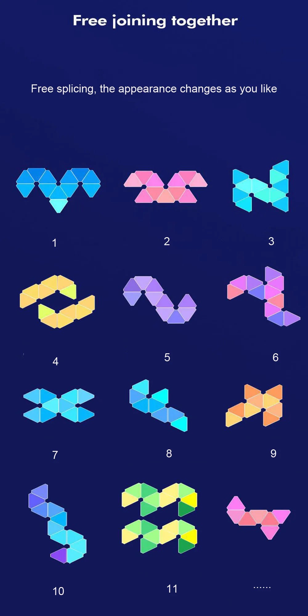 Smart RGB Triangle Wall Lights