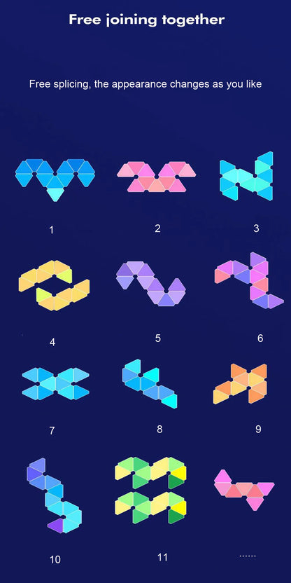 Smart RGB Triangle Wall Lights